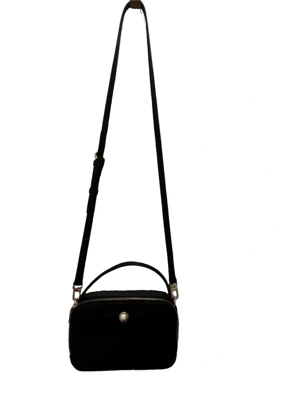 Ted Baker London Black Crossbody Bag with Pear Bow Details NWOT